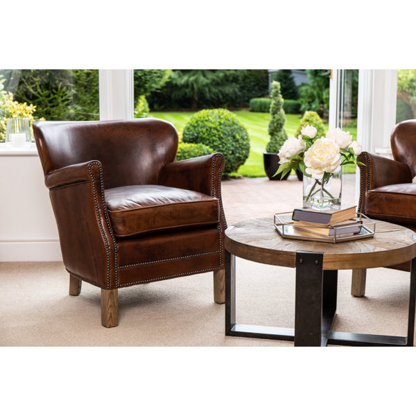 Compact best sale leather chair